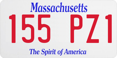 MA license plate 155PZ1