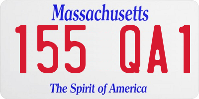 MA license plate 155QA1