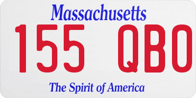 MA license plate 155QB0