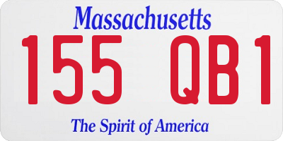 MA license plate 155QB1