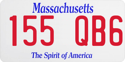 MA license plate 155QB6
