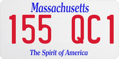 MA license plate 155QC1