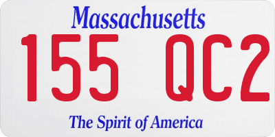 MA license plate 155QC2