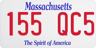 MA license plate 155QC5