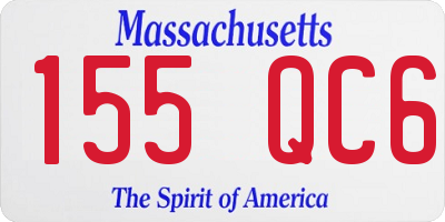 MA license plate 155QC6