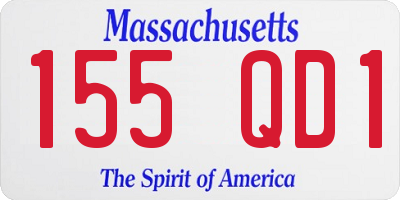 MA license plate 155QD1