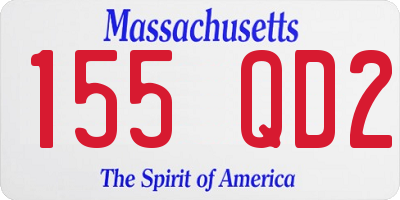 MA license plate 155QD2