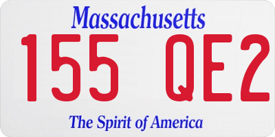 MA license plate 155QE2