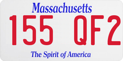 MA license plate 155QF2