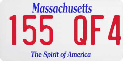 MA license plate 155QF4