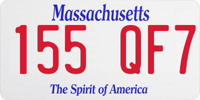 MA license plate 155QF7