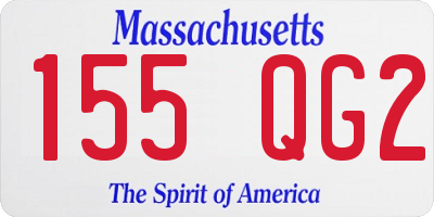 MA license plate 155QG2