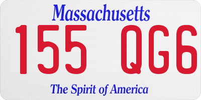 MA license plate 155QG6