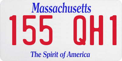 MA license plate 155QH1