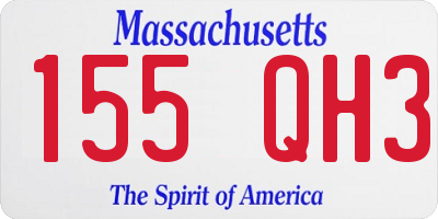 MA license plate 155QH3