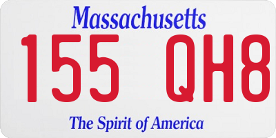 MA license plate 155QH8