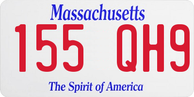 MA license plate 155QH9