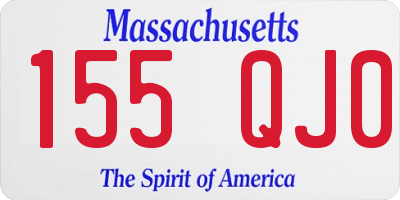 MA license plate 155QJ0