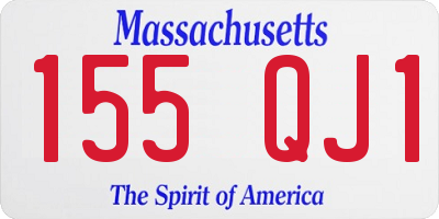 MA license plate 155QJ1
