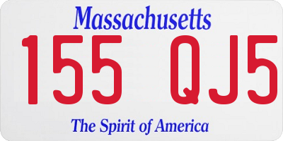 MA license plate 155QJ5