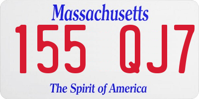 MA license plate 155QJ7