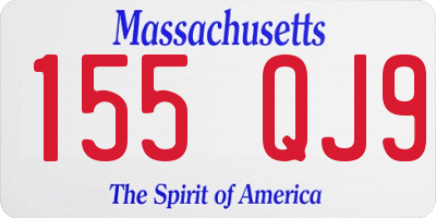 MA license plate 155QJ9