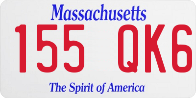 MA license plate 155QK6