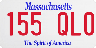 MA license plate 155QL0
