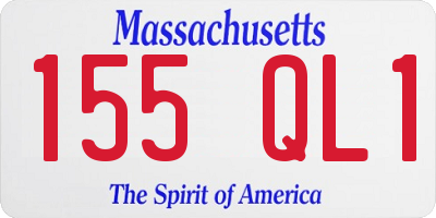 MA license plate 155QL1
