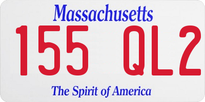 MA license plate 155QL2