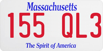 MA license plate 155QL3