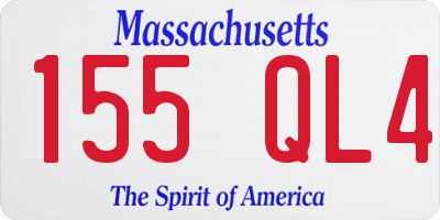 MA license plate 155QL4