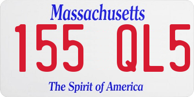 MA license plate 155QL5