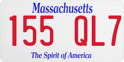 MA license plate 155QL7