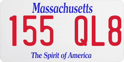 MA license plate 155QL8