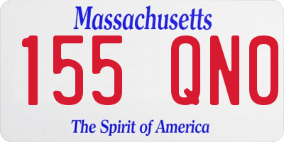 MA license plate 155QN0
