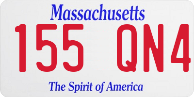 MA license plate 155QN4