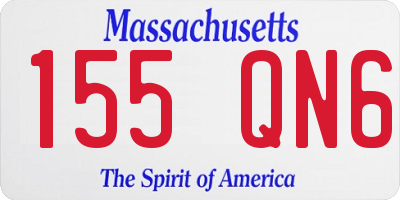 MA license plate 155QN6