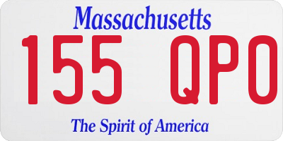 MA license plate 155QP0