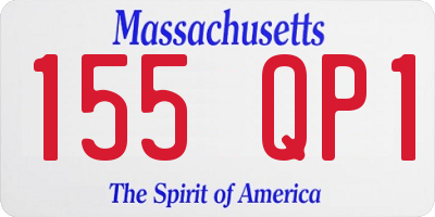 MA license plate 155QP1