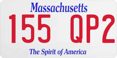 MA license plate 155QP2