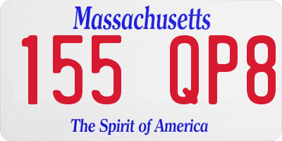 MA license plate 155QP8