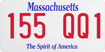 MA license plate 155QQ1