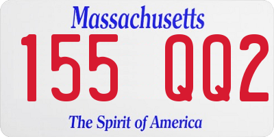 MA license plate 155QQ2