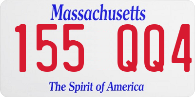 MA license plate 155QQ4