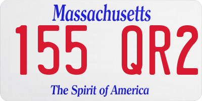 MA license plate 155QR2