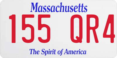 MA license plate 155QR4