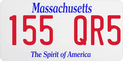 MA license plate 155QR5