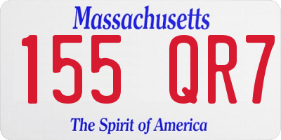 MA license plate 155QR7