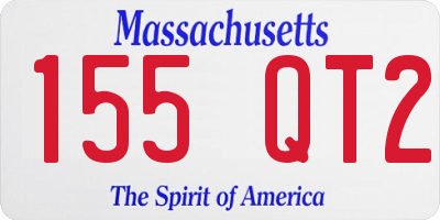 MA license plate 155QT2